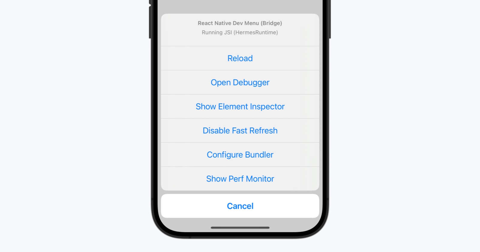 The React Native Dev Menu